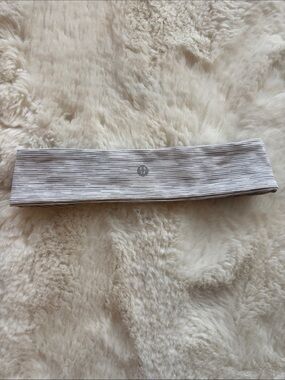 lululemon athletica Gray Striped Performance Headband